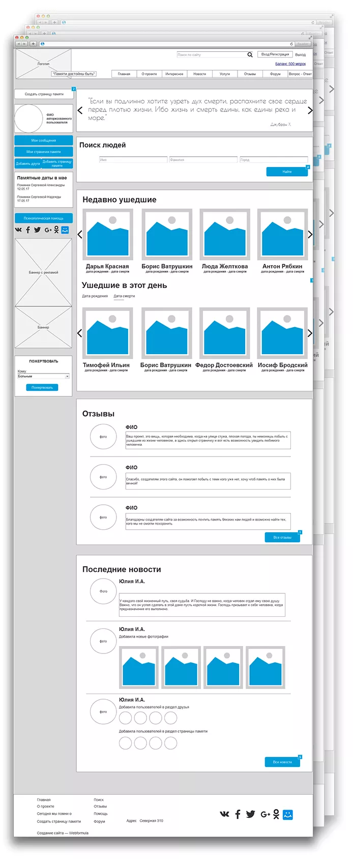 Сайт социальной сети «В Мирах» - Разработка сайта – Webformula